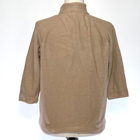 Liz Claiborne Tan Cape Sweater Medium 3/4 Sleeve Women's - Picture 4 of 8